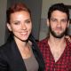 Scarlett Johansson and Justin Bartha seen backstage after a performance of “All New People” at Second Stage Theater in New York City on July 16, 2011 