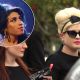 Kelly Osbourne attends the funeral service of singer Amy Winehouse at Edgwarebury Lane cemetery in London on July 26, 2011 / inset; Amy Winehouse