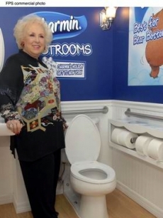 Doris Roberts opens a Charmin restroom in NYC for the holidays