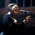 Adele performs on stage at Paradiso in Amsterdam on April 8, 2011