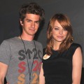 Andrew Garfield and Emma Stone speak at “The Amazing Spider-Man” panel during Comic-Con 2011 at San Diego Convetion Center in San Diego on July 22, 2011
