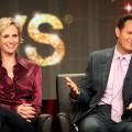 Jane Lynch and Executive Producer Mark Burnett speak onstage at 63rd Primetime Emmy Awards panel during the FOX portion of the 2011 Summer TCA Tour at the Beverly Hilton Hotel, Beverly Hills, on August 5, 2011