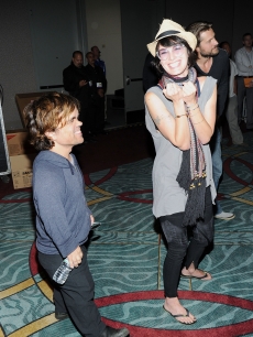 Peter Dinklage and Lena Headey ) pose at HBO’s “Game Of Thrones” Panel during Comic-Con 2011, San Diego, on July 21, 2011
