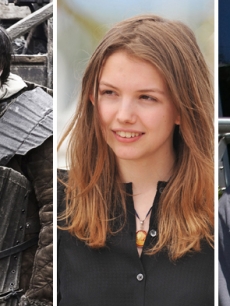 John Bradley West in “Game of Thrones” (left), Hanna Murray in Cannes (center), Karl Davies in Dublin (right)