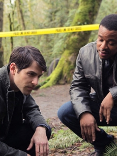David Giuntoli as Nick Burckhardt, Russell Hornsby as Hank Green in “Grimm” on NBC