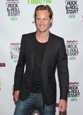 Alexander Skarsgard is all smiles at Rolling Stone’s “Do You Wanna Be a Rock & Roll Star?” cover reveal party at the Empire Hotel Rooftop in New York City on August 3, 2011 