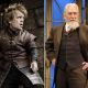 Peter Dinkalge in “Game of Thrones” (left) and Roy Dotrice on stage in London, March 2006 (right)
