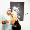 Hulk Hogan and Brooke Hogan attend Brooke Hogan’s portrait unveiling at Women In cages exhibit at Cafeina Lounge in Miami, Flor., on August 11, 2011 