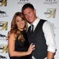 Vienna Girardi and Kasey Kahl arrive at Studio 54 inside the MGM Grand Hotel/Casino for a “Bachelor Pad 2” party in Las Vegas on August 21, 2011