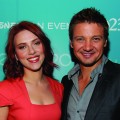 “Avengers” stars Scarlet Johansson and Jeremy Renner pose at Disney’s D23 Expo, Anaheim, Calif., Aug. 20, 2011