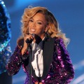 A pregnant Beyonce performs  onstage during the 2011 MTV Video Music Awards at Nokia Theatre L.A. LIVE in Los Angeles on August 28, 2011
