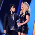 Lady Gaga as Jo Calderone and Britney Spears on stage at the The 28th Annual MTV Video Music Awards at Nokia Theatre L.A. LIVE in Los Angeles on August 28, 2011 