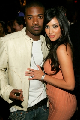 Ray J and Kim Kardashian pose at Charlotte Ronson’s 2006 Fall/Winter Fashion Show on March 22, 2006