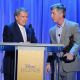 Regis Philbin speaks with Tom Bergeron after being inducted to the Disney Legends during the D23 Expo 2011 at the Anaheim Convention Center in Anaheim, Calif., on August 19, 2011