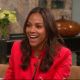 Zoe Saldana stops by Access Hollywood Live on August 26, 2011
