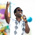 Shawn Stockman of Boyz II Men performing during the ‘Rachael Ray Show’ at Pat’s King of Steaks in Philadelphia, PA., August 30, 2011
