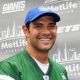 Quarterback Mark Sanchez of New York Jets attends the MetLife Stadium celebration in Bryant Park on August 26, 2011