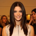 Ashley Greene poses backstage at the Jenny Packham Spring 2012 fashion show during Mercedes-Benz Fashion Week at 205 West 39th Street, NYC, on September 15, 2011