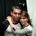 Wilmer Valderrama and Paula Abdul pose at The HP Touchsmart Gift Lounge backstage at the Nokia Theatre, in celebration of The 63rd Primetime Emmy Awards, produced by On 3 Productions on September 17, 2011 in Los Angeles