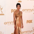 ‘Top Chef’s’ Padma Lakshmi works a gold gown at the 63rd Primetime Emmy Awards on September 18, 2011 in Los Angeles