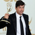Kyle Chandler celebrates his win in press room during the 63rd Primetime Emmy Awards at the Nokia Theatre L.A. Live in Los Angeles on September 18, 2011 