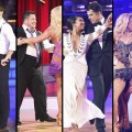 Nancy Grace and Tristan MacManus, Chaz Bono and Lacey Schwimmer, Cheryl Burke and Rob Kardashian, Petra Murgatroyd and Metta World Peace (formerly Ron Artest)