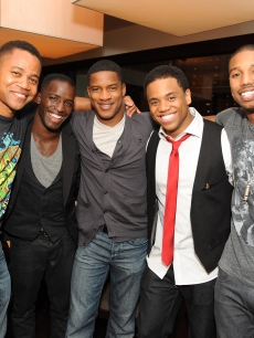 Cuba Gooding Jr, Elijah Kelley, Nate Parker, Tristan Wilds and Michael B Jordan celebrate their upcoming film, ‘Red Tails,’ at BLT Steak in West Hollywood, Calif., on September 13, 2011