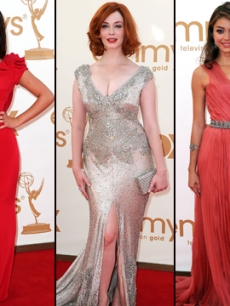Lea Michele/Christina Hendricks/Sarah Hyland at the 2011 Emmys