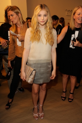 Chloe Moretz attends the Calvin Klein Collection Spring 2012 fashion show during Mercedes-Benz Fashion Week at 205 West 39th Street in NYC on September 15, 2011