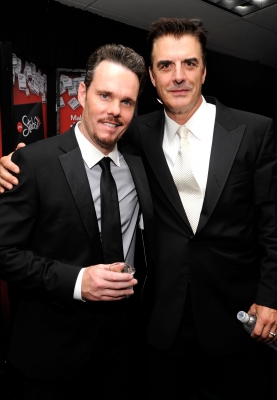 Kevin Dillon and Chris Noth pose inside the HP Touchsmart Gift Lounge backstage at the Nokia Theatre, in celebration of The 63rd Primetime Emmy Awards, produced by On 3 Productions on September 18, 2011 in Los Angeles