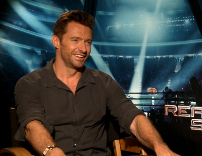 Hugh Jackman chats with Access Hollywood at the ‘Real Steel’ junket in Los Angeles on September 24, 2011
