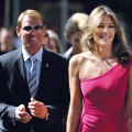 Elizabeth Hurley and Australian cricketer Shane Warne seen in Johannesburg, South Africa on July 22, 2011