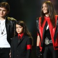 Prince Jackson, Blanket Jackson and Paris Jackson appear onstage at the ‘Michael Forever’ concert to remember the late Michael Jackson at The Millenium Stadium in Cardiff, Wales, on October 8, 2011