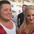 Chaz Bono and partner Lacey Schwimmer chat with Access Hollywood after ‘Dancing with the Stars’ on October 11, 2011