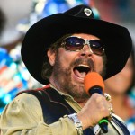 Singer Hank Williams Jr. appears on the field before a NFL game between the New England Patriots and the Miami Dolphins at Sun Life Stadium on September 12, 2011
