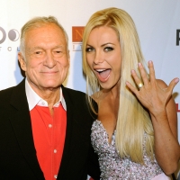 Hugh Hefner and Crystal Harris celebrate Hefner’s 85th birthday at the Palms Casino Resort in Las Vegas on April 9, 2011

