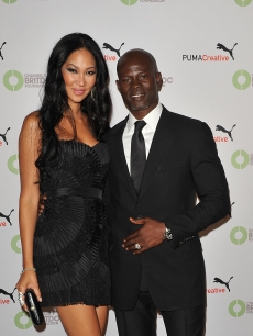 Kimora Lee and Djimon Hounsou attends the PUMA.Creative Impact Award at Mandarin Oriental Hyde Park, London, on October 11, 2011 