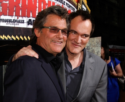 Kurt Russell and Quentin Tarantino arrive to the premiere of ‘Grindhouse’ at the Orpheum Theatre in Los Angeles on March 26, 2007