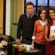 Billy Bush, Kit Hoover and Connie Guttersen pose for a photo on Access Hollywood Live on September 29, 2011