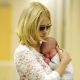 January Jones and her son Xander Jones are seen coming out of an office building in Los Angeles, Calif. on October 11, 2011