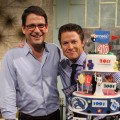 Celebrity party planner Mark Addison unveils his special birthday cake he designed for Billy Bush on Access Hollywood Live on October 13, 2011