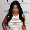 Kim Kardashian arrives for her birthday celebration at the Marquee Nightclub in The Cosmopolitan of Las Vegas in Las Vegas on October 22, 2011
