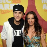 Justin Bieber and his mother Pattie Mallette att the 2011 CMT Music Awards on June 8, 2011