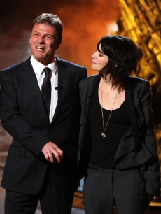Sean Bean and Lena Headey on stage at the 2011 Scream Awards on the Universal Studios lot, Hollywood, Oct. 15, 2011