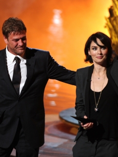 Sean Bean and Lena Headey on stage at the 2011 Scream Awards on the Universal Studios lot, Hollywood, Oct. 15, 2011