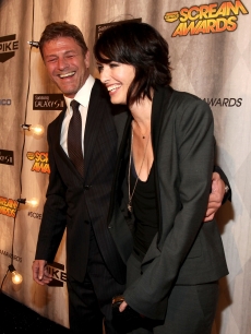 Sean Bean and Lena Headey on the red carpet at the 2011 Scream Awards on the Universal Studios lot, Hollywood, Oct. 15, 2011