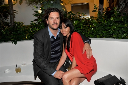 Kurt Iswarienko and Shannen Doherty attend the Entertainment Weekly and Women in Film pre-Emmy Party at The Sunset Marquis Hotel in West Hollywood on September 17, 2009 