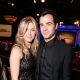 Jennifer Aniston and Justin Theroux smile at American Cinematheque’s 2011 Award Show Honoring Robert Downey Jr. at The Beverly Hilton Hotel in Beverly Hills on October 14, 2011