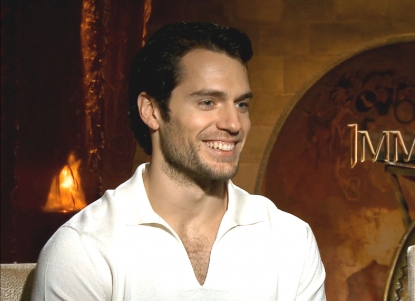 Henry Cavill chats with Access Hollywood at the ‘Immortals’ junket on October 29, 2011