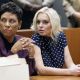 Shawn Chapman Holley, Lohan’s attorney, and Lindsay Lohan sit in court during Lohan’s probation violation hearing at the Airport Courthouse in Los Angeles on November 2, 2011 